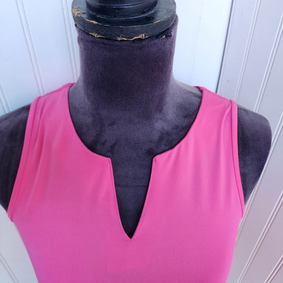Ana Clare SPF 50 Active Golf Tennis Women's Polo Sleeveless Stretch Pink Top XS - Picture 3 of 9